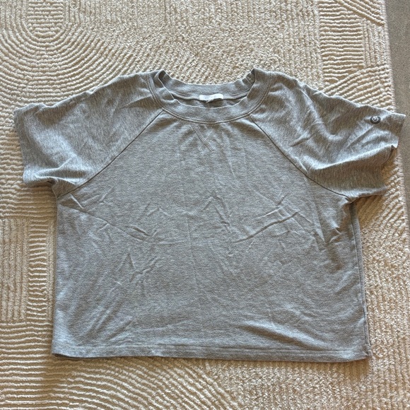 Calme by Johnny Was Heather Gray Short Sleeve Tee - Picture 1 of 9